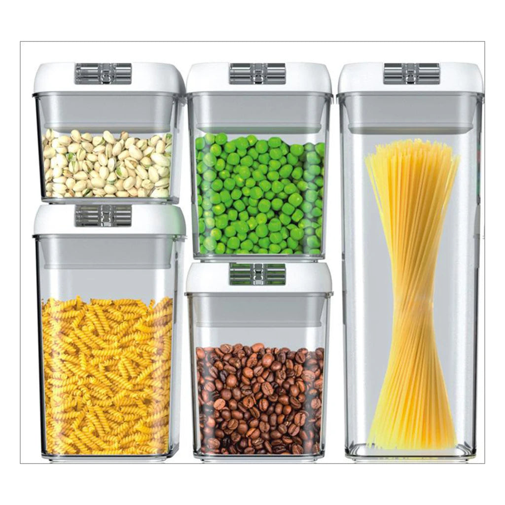 Airtight Cereal Containers BPA Free Plastic with Easy Lock Lids for Kitchen Pantry Organization and Storage