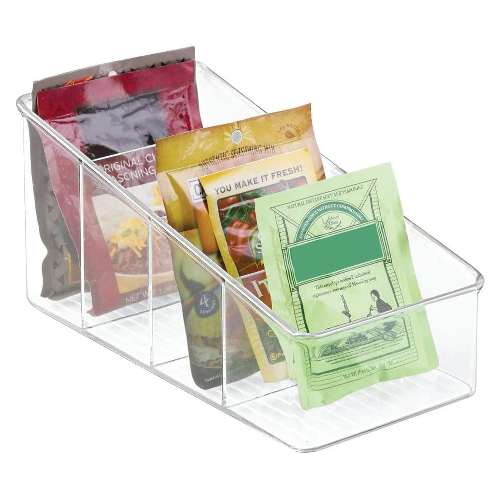 Food Storage Containers Pantry Organizer Transparent Kitchen Storage Organization for PET Refrigerator Storage Box Spice Pouches