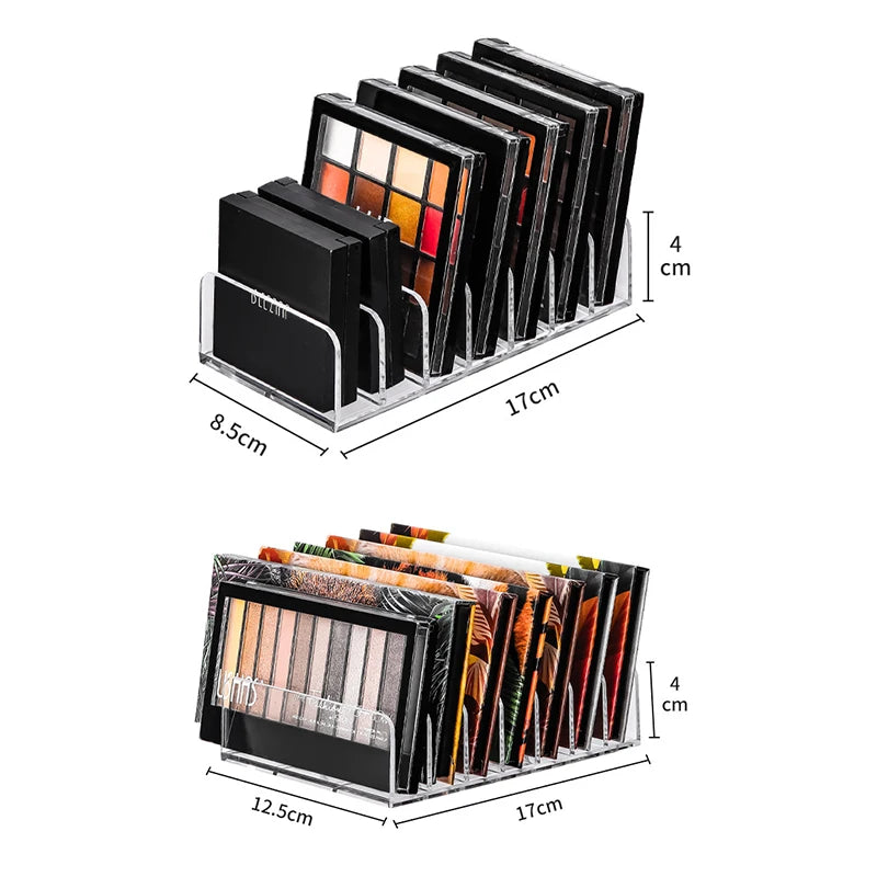 7 Grids Clear Eyeshadow Organizer Drawer Organization Divider Makeup Storage Box makeup organizer box Wholesale