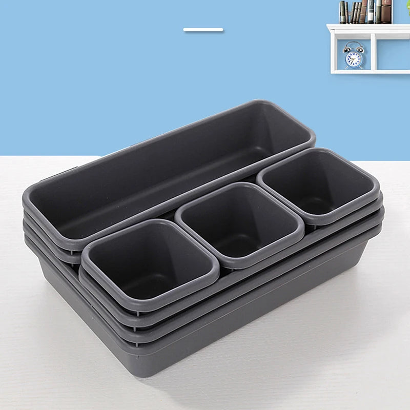 8pcs Home Drawer Organizer Box Trays Storage Box Office Storage Kitchen Bathroom Closet Jewelry Makeup Desk Box Organization