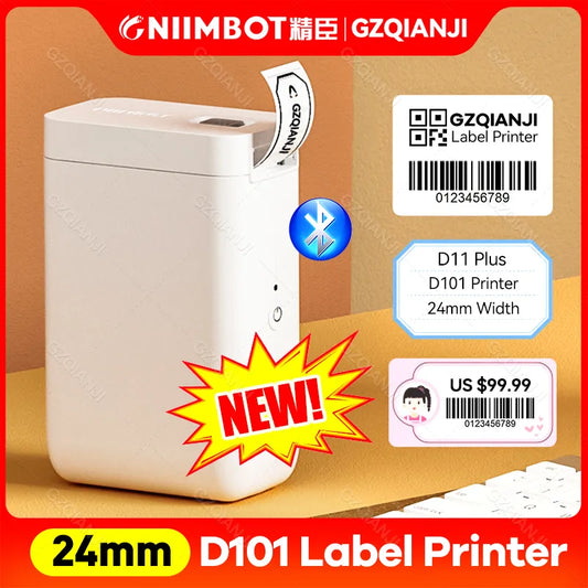 Label Maker NiiMbot D101 Portable Wireless Connection Label Printer Tape for Phone Tablet Easy to Use Office Home Organization