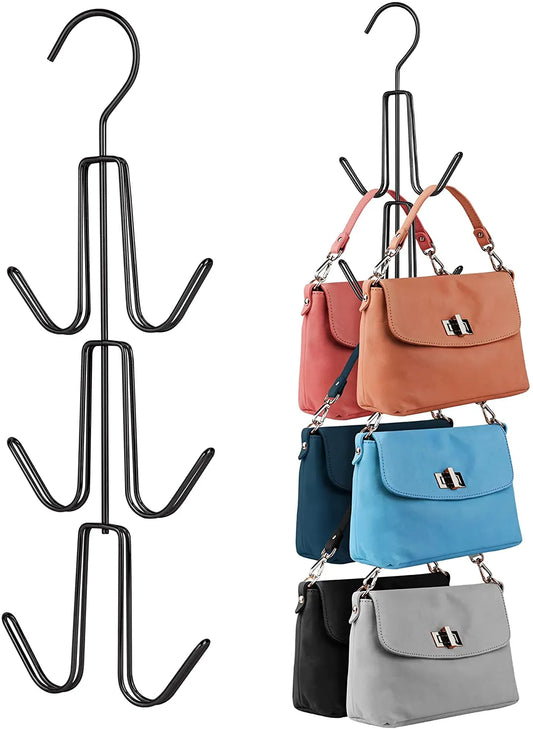 Purses Handbags Hangers Sturdy Metal Space Saving Hangers Bags Handbags Tank Tops, Scarfs Storage Organizer Closet Organization